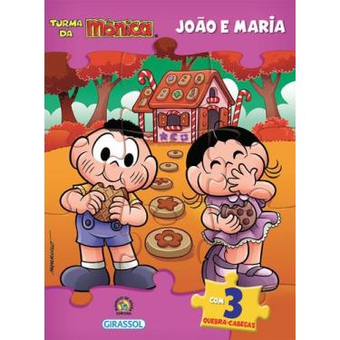 Imagem de Livro - Turma da Mônica Livro Quebra-Cabeças - João e Maria