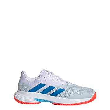 Imagem de adidas Tênis masculino Courtjam Control, Matiz azul/azul corrente/branco nuvem, 46