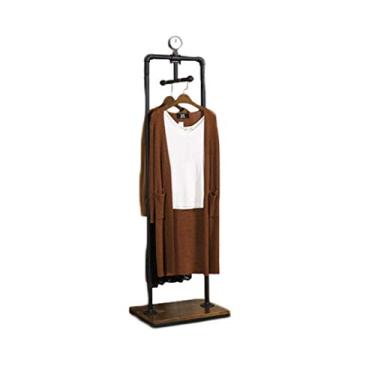 Imagem de COAT RACK Rack de roupas de metal comercial com barra suspensa e 2 prateleiras rack de acabamento de entrada, loja, quarto, escritório, armários e prateleiras