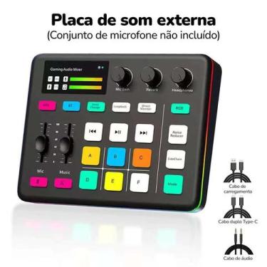 Imagem de Placa de Som Profissional VEDO Ao Vivo com Efeitos DJ, Trocador de Voz