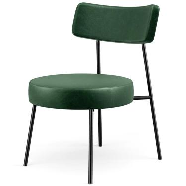 Imagem de Poltrona Decorativa Para Sala De Estar Base Fixa Londres F01 Couríssimo Verde Musgo - Lyam Decor