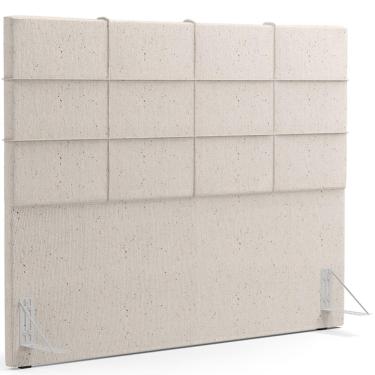 Imagem de Cabeceira Cama Box Casal King 195 cm Roma W01 Linho Cru - Lyam