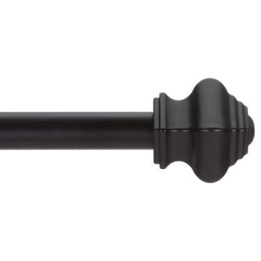 Imagem de Varão de cortina Thestoa 46-78cm em aço inoxidável preto