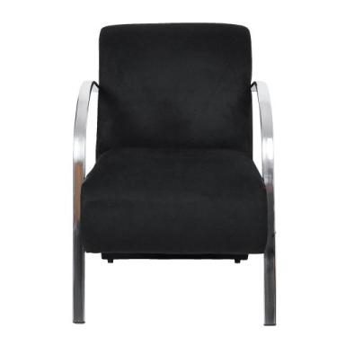 Imagem de Poltrona Decorativa Predoli Braço de Alumínio Suede, Recepção, Sala, Q