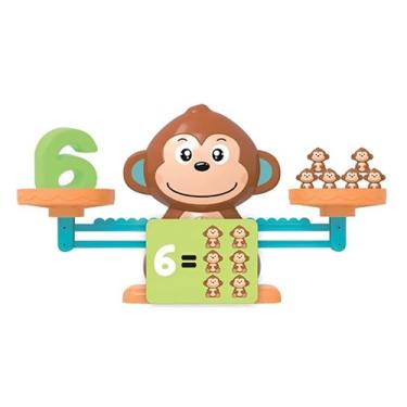 Imagem de Brinquedo Educativo Balança Macaco Desafio Matemático Somar