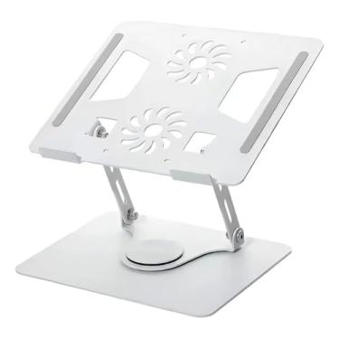 Imagem de Suporte Articulado Para Notebook e Tablet 360° em Alumínio Premium – Ajustável, Ergonômico, Dobrável, Antiderrapante e Compatível com MacBook, Dell, HP, Lenovo, Acer, iPad e Outros Modelos