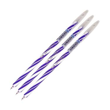 Imagem de Kit com 3 Canetas Gel Spiro Ponta 0.7mm Violeta CiS Colorida Escolar Vibrante Cor Escrever Aluno