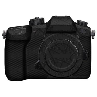 Imagem de Adesivo de capa de câmera GH5 para Panasonic Lumix GH5 filme protetor anti-arranhões decoração de pele e resistência ao desgaste (cruz ultra preta)