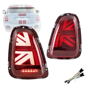 Imagem de Para conjunto de luzes traseiras MLED compatível com Mini Cooper R56 R57 R58 R59 2007-2014, luzes de seta de ré e freio de corrida traseiro(For 2011-2013,Style A)