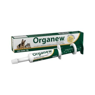 Imagem de Organew Pet Pasta Vetnil 12g Suplemento Vitamínico Aminoácido e Energético para Cães e Gatos em Recuperação Crescimento e Alta Performance