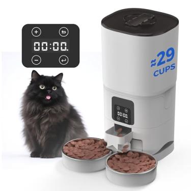 Imagem de PAPIFEED Alimentador automático de gatos para 2 gatos, 7L branco