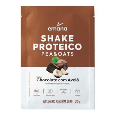 Imagem de Emana Monodose Suplemento Alimentar em pó Shake Proteico Vegetal Chocolate com Avelã - Sachê 30g