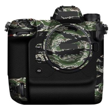 Imagem de Z 9 Adesivo de câmera anti-arranhões revestimento protetor de corpo película protetora capa para Nikon Z9 (camuflagem listrada de íger)