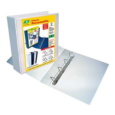 Imagem de Fichário revestido com cristal A4 branco 30mm - 2544BR - com 4 argolas - ACP