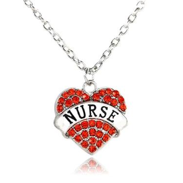 Imagem de Colar de enfermeira, presente de agradecimento para enfermeiras, presente de formatura para estudantes de enfermagem, presentes de semana de enfermagem, One Size, Strass, Sem Pedra Preciosa