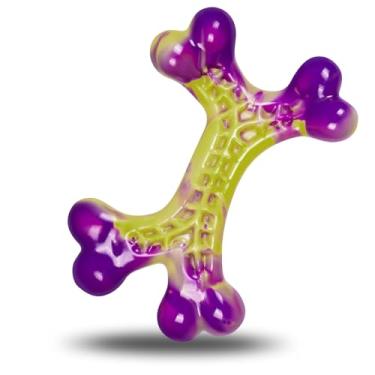 Imagem de Brinquedos resistentes para cães mastigáveis agressivos, brinquedo indestrutível para cães grandes, brinquedos para mastigar cães, sabor bacon, mantém os cães ocupados