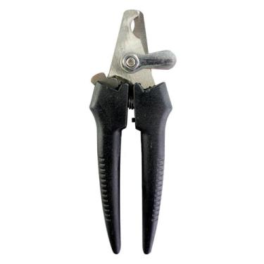 Imagem de Alicate Profissional para Corte de Unhas de Cães, Preto, Aço Carbono e Polipropileno, 16cm, com Limitador de Corte, para Cães de Médio e Grande Porte