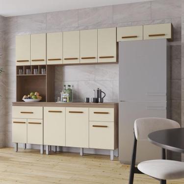 Imagem de Cozinha Zínia Completa Balcão com Tampo MB1 300cm - Doce Sonho Móveis,