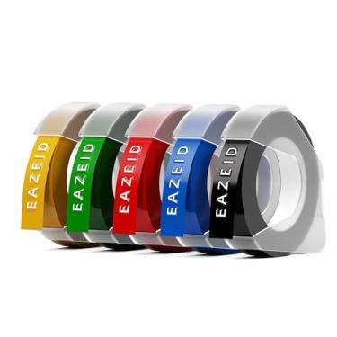 Imagem de EazeID Fita adesiva para etiquetagem em relevo compatível com o fabricante de etiquetas Dymo, etiquetas de plástico 3D de 9,5 cm, à prova d'água, substituição para Dymo Organizer Xpress 12965 DYM