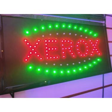 Imagem de Painel LED  placa luminoso letreiro XEROX escrito  LED pisca - xtled, 