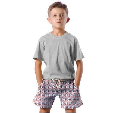 Imagem de Shorts Infantil Bermuda Calção Praia Verão Fantasma Ghost Game Pixel 2