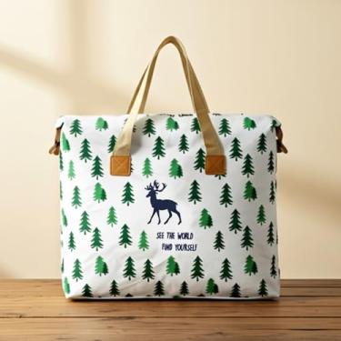 Imagem de Sacos de armazenamento com zíper 35L para roupas, sacos de armazenamento de plástico transparente para organizar roupas de inverno e roupas sazonais - alce