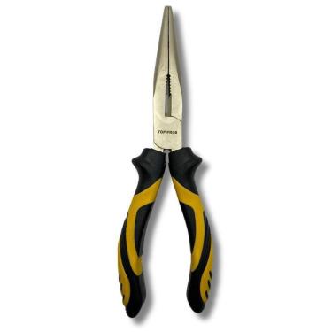 Imagem de Alicate Bico Longo Reto 8 Meia Cana Niquelado Aço Carbono