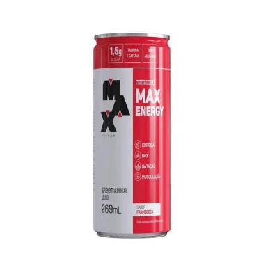 Imagem de Max Energy Framboesa 269ML - Fardo 6 Latas - Max Titanium - Bebida Energetica-Unissex