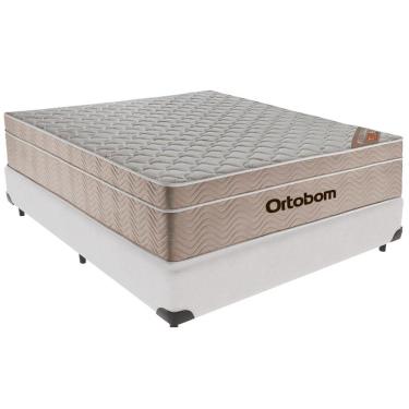 Imagem de Cama Box Branco E Colchão Airtech Springpocket Molas Ensacadas Casal Ortobom