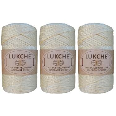 Imagem de Cordão de macramê de poliéster 2 mm x 125 jardas, corda de macramê premium 100% polipropileno, fio colorido, bolsa de macramê de crochê para cabides de parede, bolsas, placas inferiores, tapetes