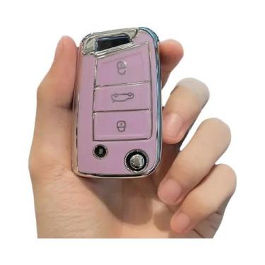 Imagem de Capa De Proteção Para Chave De Carro Em Couro TPU Para VW Volkswagen G