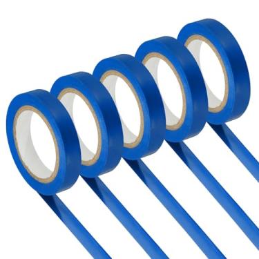 Imagem de YELARXI Fita de pesca aderente, fitas de acabamento de raquete de PVC, acessórios para raquetes - adequado para (tênis, badminton, squash), pacote com 5 e 10 m e azul