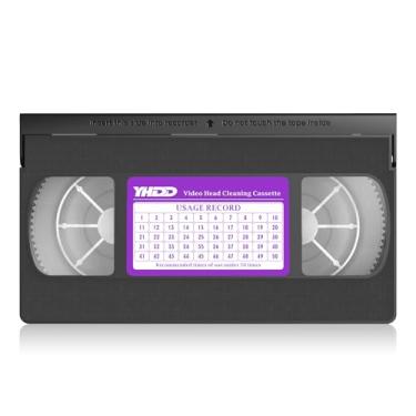 Imagem de YHDD Fita de Limpeza de Cabeça de Videocassete para Players Vhs/Vcr, Limpador de Cabeça de Vídeo Reutilizável Tipo Seco