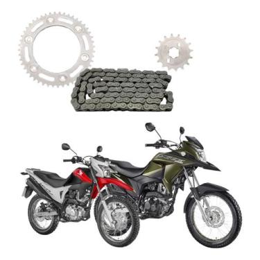 Imagem de Kit Relação Tração Transmissão Nxr Bros 160 Xre 190 Com Retentor 2015 