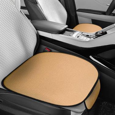 Imagem de DUSCOKE 2 peças de capa respirável para assento de carro, seda gelada e protetor de assento antiderrapante com bolso de armazenamento, almofada de resfriamento ventilado, acessórios interiores