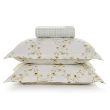 Imagem de Kit Lençol Queen Karsten Com Elástico + Fronhas - 100% Algodão Percal 3 Pçs (Florata)