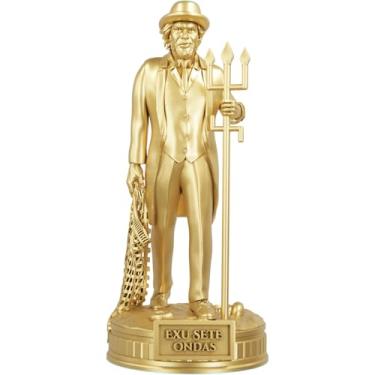 Imagem de Estátua Exu Sete Ondas Umbanda Candomblé (Ouro)