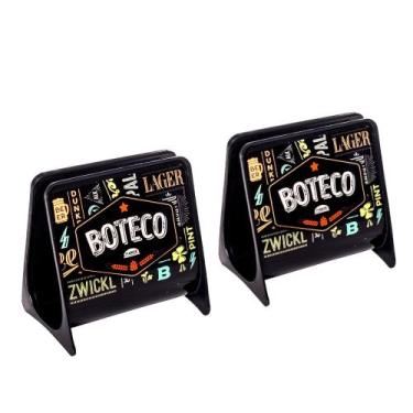 Imagem de Kit Barzinho Buteco com 2 Porta Guardanapo Estampa Lettering - Plasúti