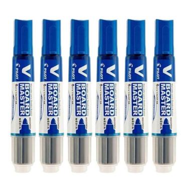 Imagem de Pincel Para Quadro Branco Recarregável Board Master Azul 6 Unidades - Pilot