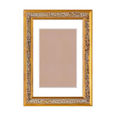 Imagem de ArtXO Moldura dourada de 10 x 15 cm, moldura de pôster de madeira 10 x 15 cm, moldura dourada de 10 x 15 cm, moldura dourada fosca para foto de 7,6 x 11,4 cm, molduras para pendurar na parede de 10 x