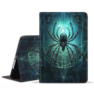 Imagem de POIUYTREW Capa para iPad Mini 7 (A17 Pro) 2024 e iPad Mini 6 2021, capa fólio de couro PU com suporte e despertar/hibernar automático para iPad Mini 7ª/6ª geração de 8,3 polegadas, Spider