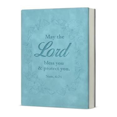 Imagem de KSFFWQIN Caderno cristão versículo bíblico May the Lord Bless You Diário Números 6:24 Caderno de escrita escritura presentes religiosos para mulheres meninas