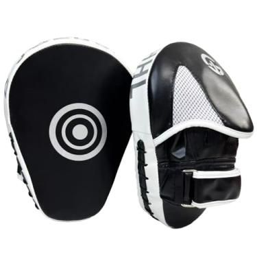 Imagem de Luvas de boxe curvadas para boxe, MMA, Muay Thai, equipamento de treinamento de artes marciais, vermelho/preto, 2 peças (preto)