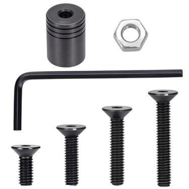 Imagem de NEATABY Kit adaptador de base giratória de desanexação rápida, chave de metal preto, 7 peças