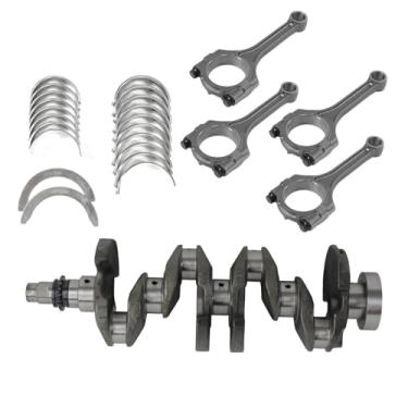 Imagem de Kessocco 1 conjunto G4FD 1.6L Motor Virabrequim & Biela & Con Rod & Virabrequim Conjunto de Rolamentos Principais Substituição para 2009-2020 Accent Veloster Kia Rio Soul 1.6L #23110-2B610 23510-2B010