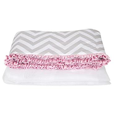 Imagem de Mosq. c/capa vies brooklyn chevron cinza/rosa, Biramar Baby, Rosa