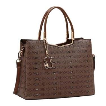 Imagem de Bolsa Feminina Chenson Cristal Monograma 3485398 Café-Feminino