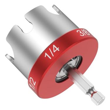 Imagem de Passador de porca de haste rosqueada para furadeira de impacto, acessório de broca com zíper de porca para hastes rosqueadas de 1/10.2 cm 3/20.3 cm e 1/5.1 cm, extrator de chave de porca de metal para