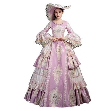 Imagem de Victorian Rococo Party Ball Gown Marie Antoinette Masquerade Vampire Dress Steampunk Period Party Dresses (M, Masquerade_8)