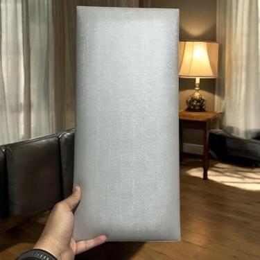 Imagem de Kit 10 Cabeceira Modular Estofada em Corino Premium | Instalação Fácil e Conforto Duradouro(PRATA,KIT 8 MÓDULOS - CAMA QUEEN)